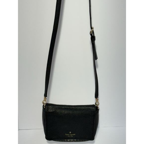 Kate Spade NY Cobble Hill Straw Abela Crossbody, Black Pebble Leather - Picture 3 of 11